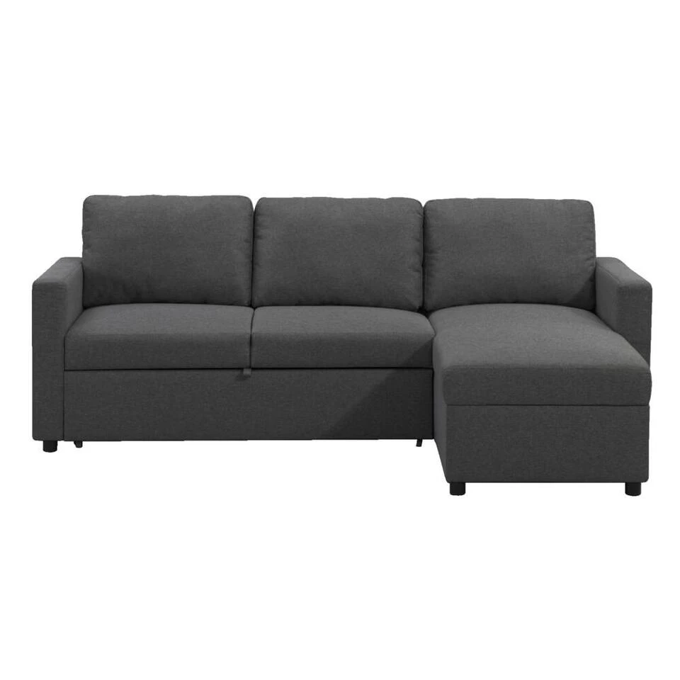 Slaapbank Turijn Met Opbergruimte - Antraciet - 82x215x145 Cm 3 Slaapbank Turijn Met Opbergruimte - Antraciet - 82x215x145 Cm