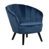 Beliani Fauteuil DALA - Blauw Fluweel -LeenBakker Winkel 1264226353