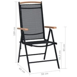 VidaXL - Tuinstoelen - Zwart - Aluminium En Textileen - 2 Stuks - Inklapbaar 19 VidaXL - Tuinstoelen - Zwart - Aluminium En Textileen - 2 Stuks - Inklapbaar -LeenBakker Winkel 12d4fc541864411bbae64297247f5a6a
