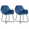 VidaXL Eetkamerstoelen 2 St Fluweel Blauw -LeenBakker Winkel 1346631730