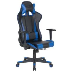 Beliani Bureaustoel GAMER - Zwart Kunstleer