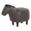Beliani Dierenhocker HORSE - Bruin Kunstleer -LeenBakker Winkel 1412840405