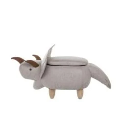 Beliani Hocker TRICERATOPS - Grijs Polyester -LeenBakker Winkel 1476873512 0103