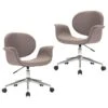 VidaXL Eetkamerstoelen Draaibaar 2 St Stof Taupe -LeenBakker Winkel 1491320228