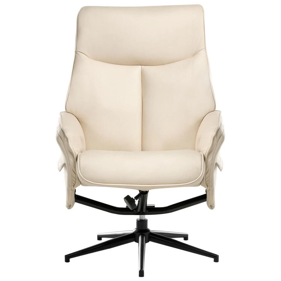 ERATO - Relaxfauteuil Met Voetenbank - Beige - Veganistisch Leer 9 ERATO - Relaxfauteuil Met Voetenbank - Beige - Veganistisch Leer - Afbeelding 7