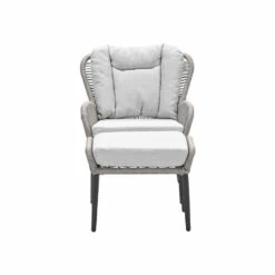 Andorra Fauteuil - Incl. Voetenbank - C. Black - Rope Taupe - Sand -LeenBakker Winkel 150c7e3d62a0433f800a06537628fc53