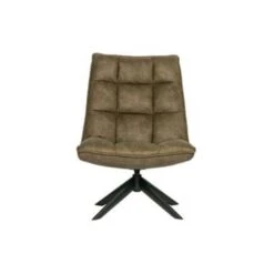 WOOOD Jouke Draaifauteuil - Kunstleer - Groen - 97x70x85
