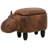 Beliani Dierenhocker HIPPO - Bruin Kunstleer 1 Beliani Dierenhocker HIPPO - Bruin Kunstleer -LeenBakker Winkel 1611456238