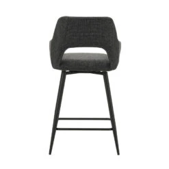 Barkruk Skye Draaibaar Met Armleuning Zwart - Zithoogte 66,50 Cm - Stof - Zwart -LeenBakker Winkel 16184772874a48cf8b2a4c875695c34e