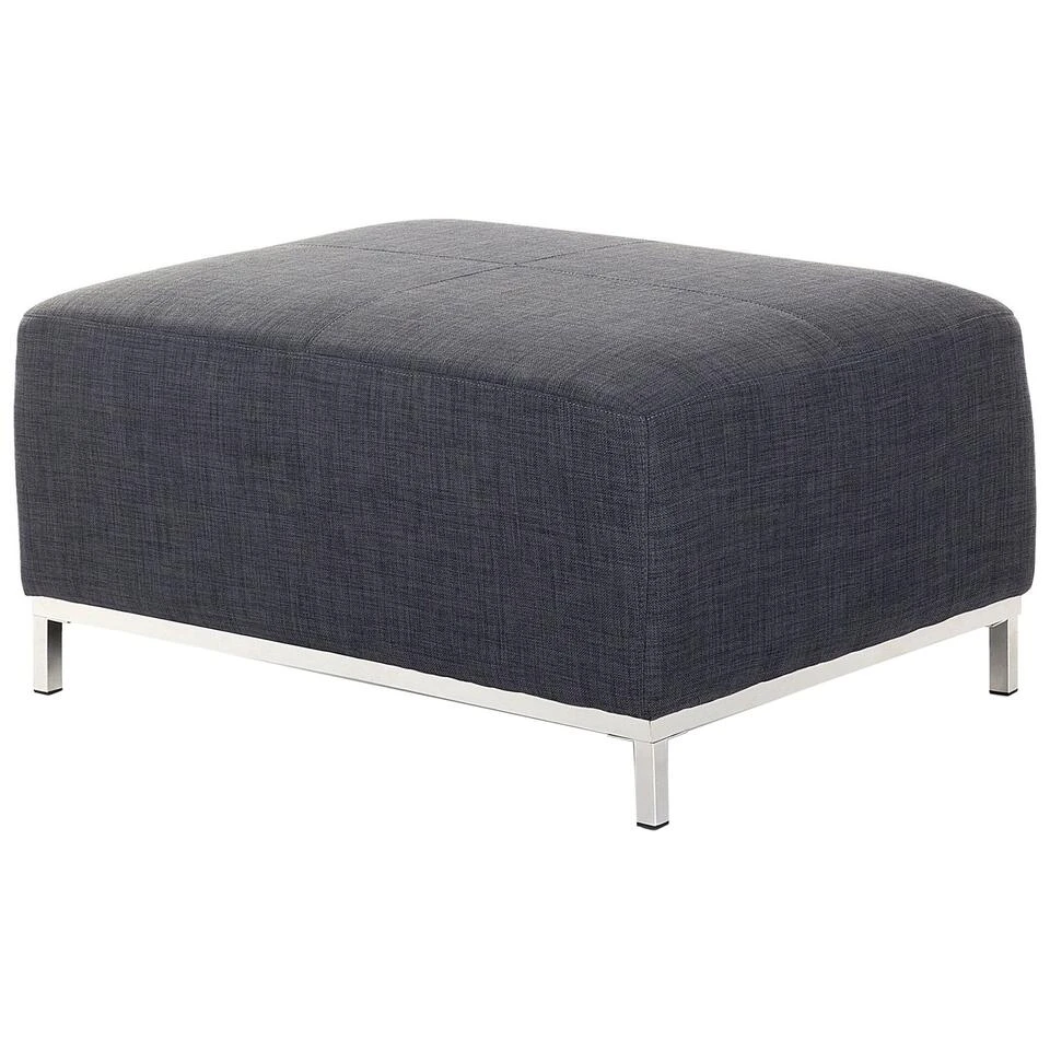 Beliani Ottomaan OSLO - Grijs Polyester 3 Beliani Ottomaan OSLO - Grijs Polyester