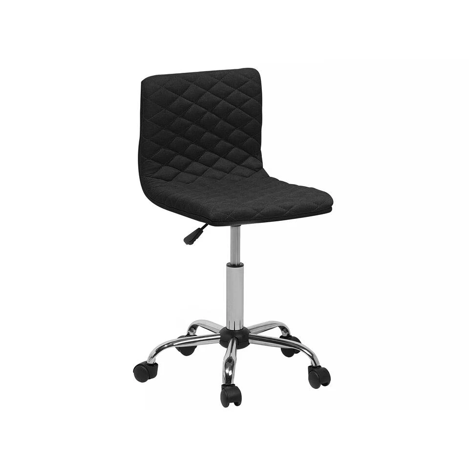 Beliani Bureaustoel ORLANDO - Zwart Polyester 3 Beliani Bureaustoel ORLANDO - Zwart Polyester