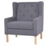 VidaXL Fauteuil Stof Grijs -LeenBakker Winkel 1727154074