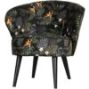 WOOOD Bo Fauteuil - Velvet - Bloem Print - 71x69x76 -LeenBakker Winkel 1752708387