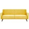 Beliani Driezitsbank - SENJA Geel Fluweel 2 Beliani Driezitsbank - SENJA Geel Fluweel -LeenBakker Winkel 1783281355
