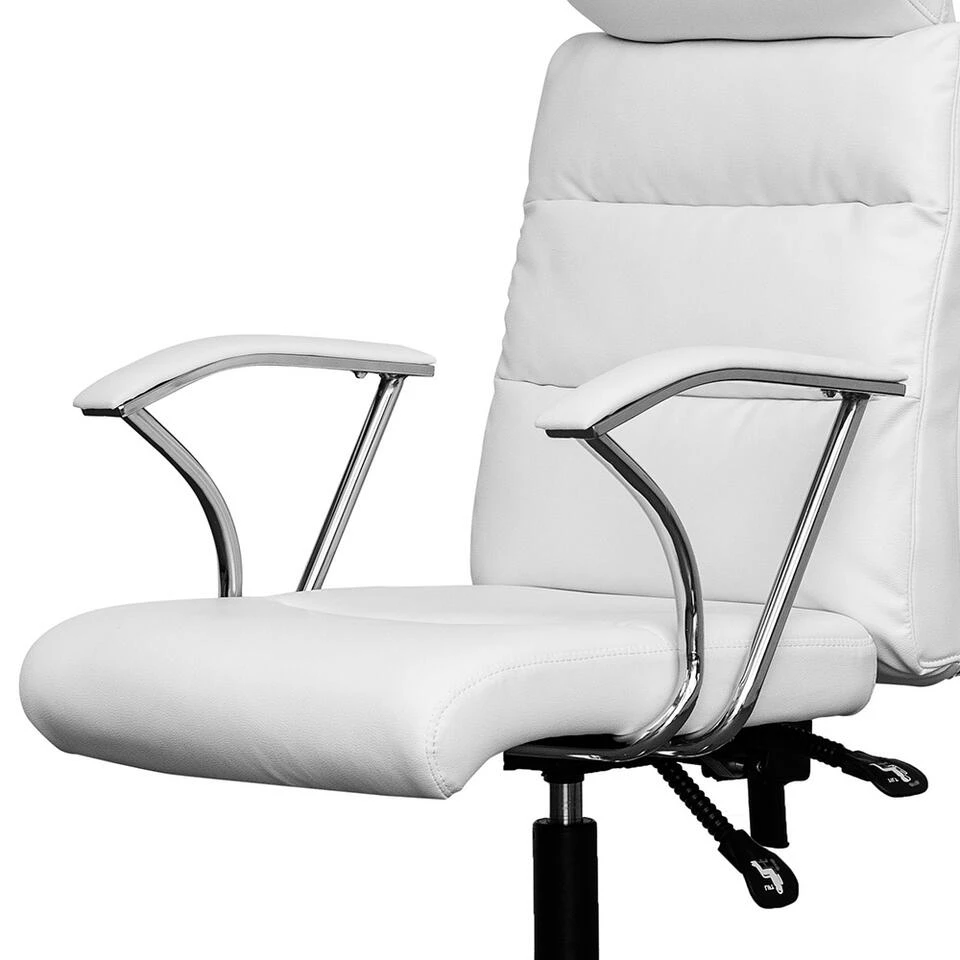 Bureaustoel Palermo Wit 4 Bureaustoel Palermo Wit - Afbeelding 2