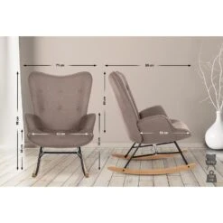 CLP Schommelstoel Sanka Stof - Taupe -LeenBakker Winkel 183a85f0bfca465abda548f3305f8aa1