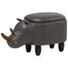 Beliani Dierenhocker RHINO - Grijs Kunstleer -LeenBakker Winkel 1846857265