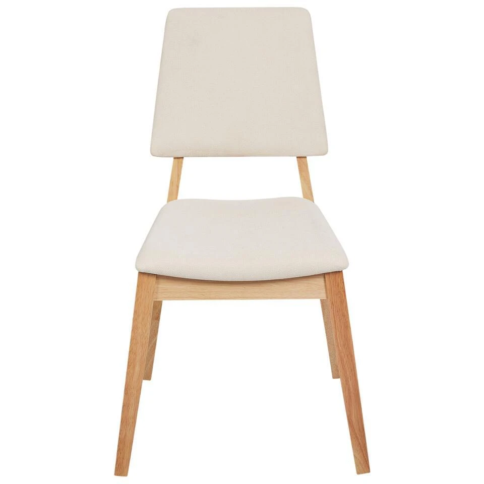 MERRILL - Eetkamerstoel Set Van 2 - Lichtbeige - Hout 7 MERRILL - Eetkamerstoel Set Van 2 - Lichtbeige - Hout - Afbeelding 5