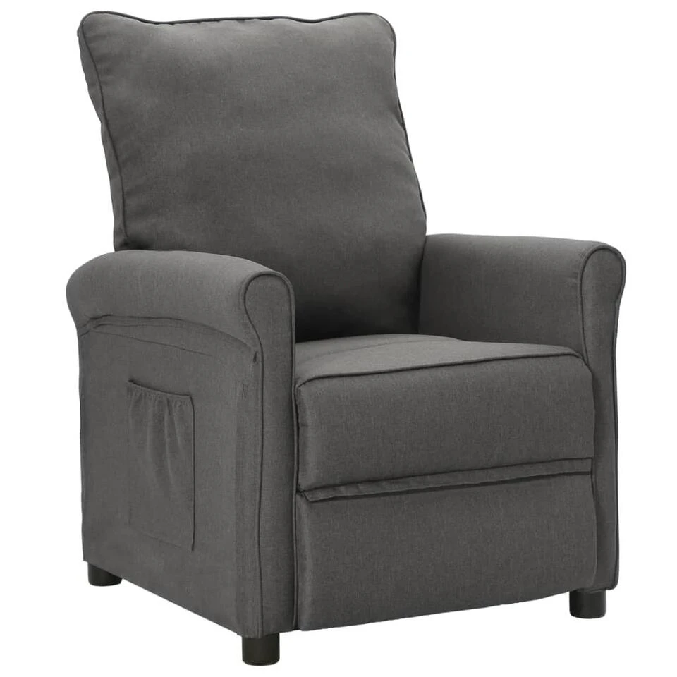 VidaXL Televisiefauteuil Stof Donkergrijs Fauteuil Tv-Stoel Leunstoel Zetel 3 VidaXL Televisiefauteuil Stof Donkergrijs Fauteuil Tv-Stoel Leunstoel Zetel