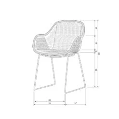 WOOOD Willow Loungestoelen Buiten - Polyester - Naturel - Set Van 2 -LeenBakker Winkel 18cb182c8980495facb6ed31013d08cf