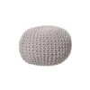Beliani Poef CONRAD - Grijs Katoen -LeenBakker Winkel 1942662735