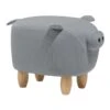 Beliani Dierenhocker PIGGY - Grijs Polyester -LeenBakker Winkel 1971451257