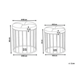 Beliani Hocker LUBBOCK - Blauw Fluweel 8 Beliani Hocker LUBBOCK - Blauw Fluweel -LeenBakker Winkel 1976426725 0102