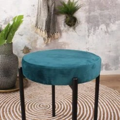 DS4U - Mika Velvet Kruk Petrol -LeenBakker Winkel 19fdf76f77fd4b938e17c9633a440bda