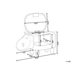 Beliani Dierenhocker HIPPO - Grijs Kunstleer 9 Beliani Dierenhocker HIPPO - Grijs Kunstleer -LeenBakker Winkel 1a947c741c604a1aa387b9803409c0b4