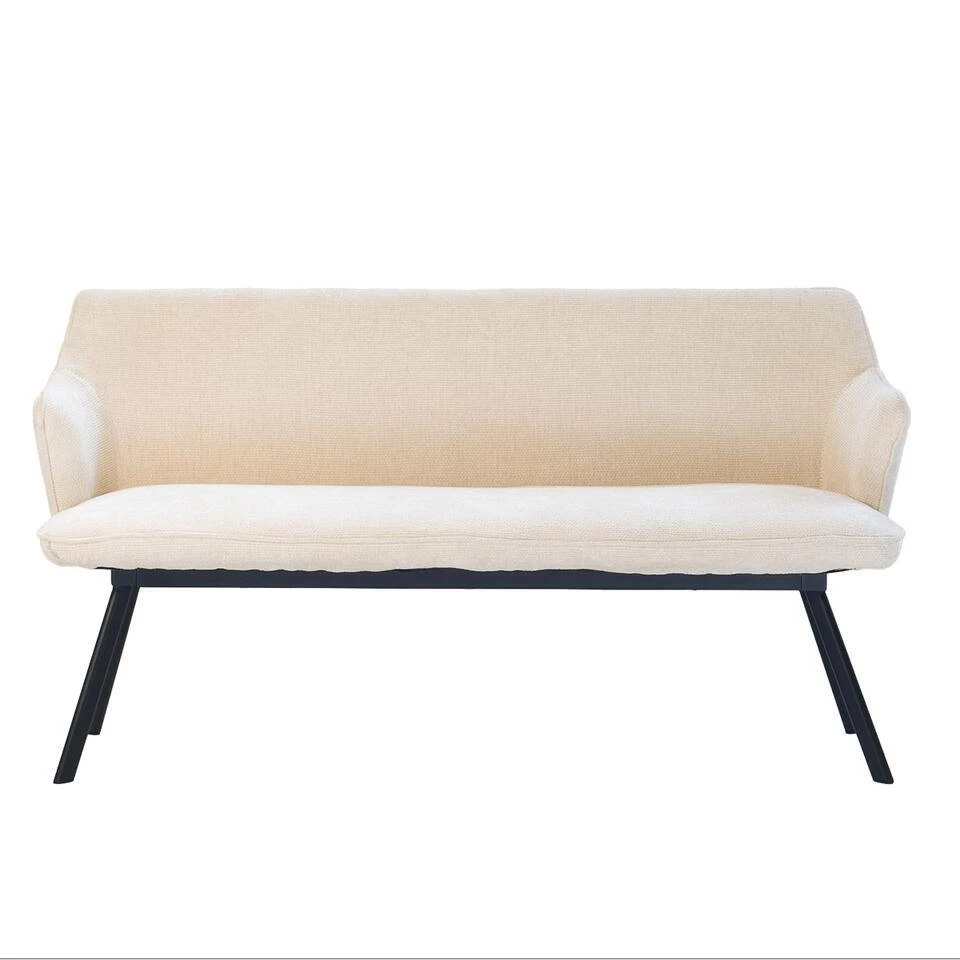 Eetkamerbank Rechthoek - Beige Stof - 160x60x88cm - Taylor 9 Eetkamerbank Rechthoek - Beige Stof - 160x60x88cm - Taylor - Afbeelding 7