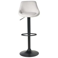 MEDULIN - Barkruk Set Van 2 - Lichtgrijs - Stoffen 19 MEDULIN - Barkruk Set Van 2 - Lichtgrijs - Stoffen -LeenBakker Winkel 1b6c30de277047028e1b439782d41109