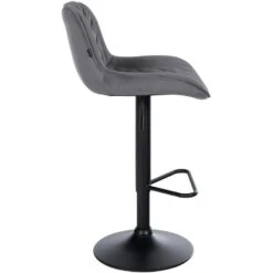 CLP Set Van 2 Barkruk Kasson Zwart Frame - Fluweel - Donkergrijs -LeenBakker Winkel 1bae38c7508b40b5a32fd40a01c5c285