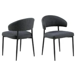 Eetkamerstoel Grijs - Zithoogte 47,5cm - Catania - Set Van 2 -LeenBakker Winkel 1bc32f7660d9459bbf3bb9588e229e75