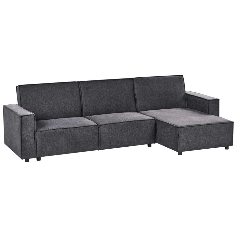 ROMEDAL - Hoekslaapbank - Grafietgrijs - Linkszijdig - Polyester 7 ROMEDAL - Hoekslaapbank - Grafietgrijs - Linkszijdig - Polyester - Afbeelding 5