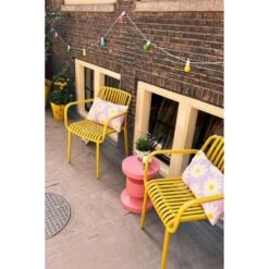 Stripe Stapelbare Tuinstoel - Mosterdgeel -LeenBakker Winkel 1d17a3a1310a48298c1db2979132f3c1