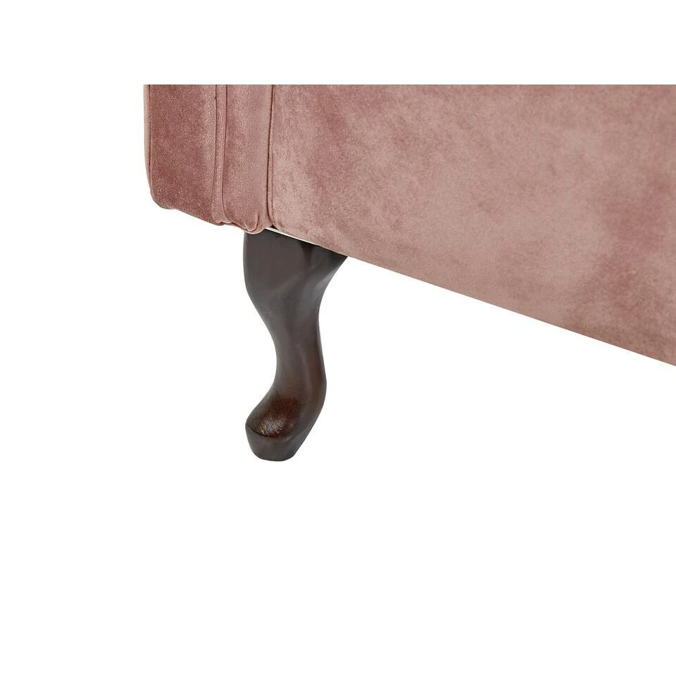 LATTES - Chaise Longue - Roze - Rechterzijde - Fluweel 9 LATTES - Chaise Longue - Roze - Rechterzijde - Fluweel - Afbeelding 7