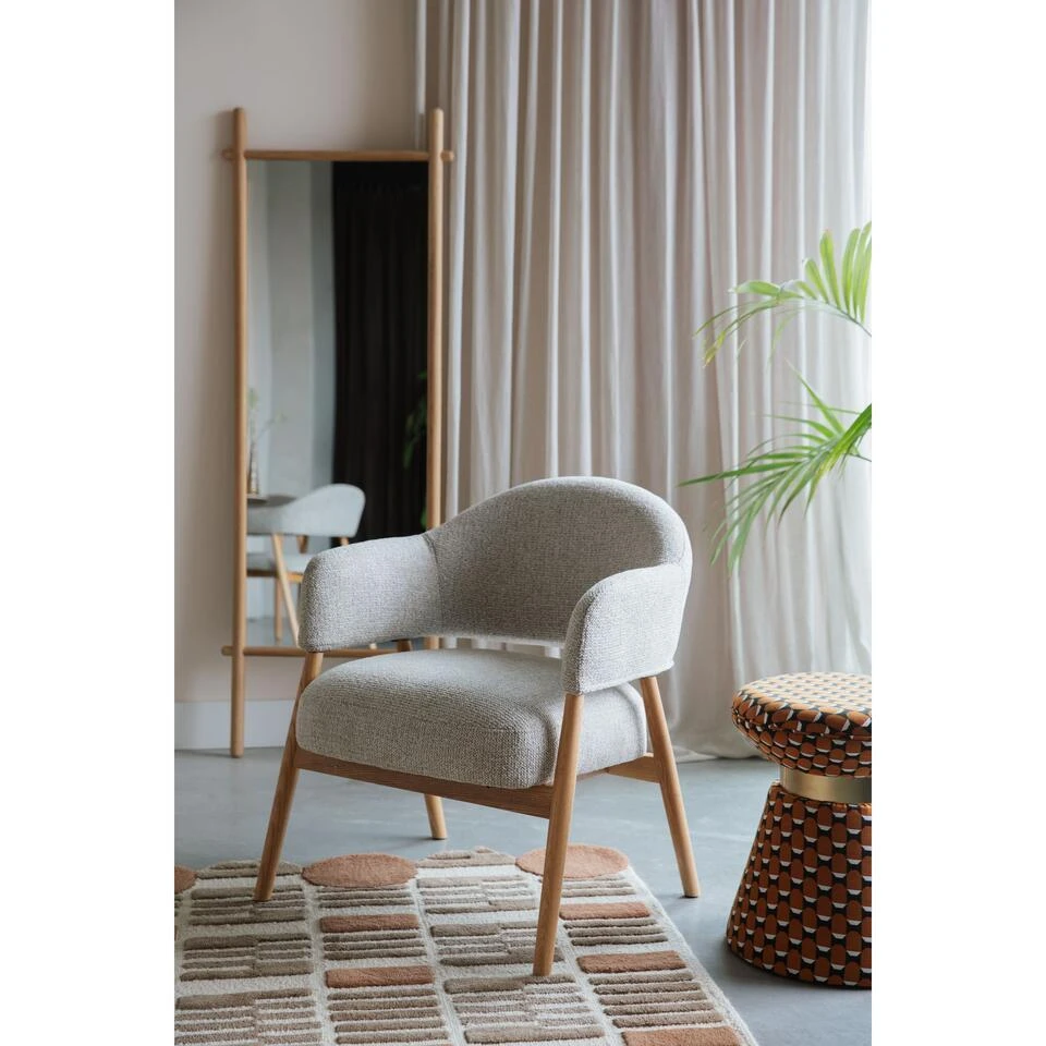 Housecraft Indy Fauteuil Met Armleuning Lichtbruin/ Beige 4 Housecraft Indy Fauteuil Met Armleuning Lichtbruin/ Beige - Afbeelding 2