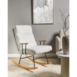 ESKELIN - Schommelstoel - Off-white - Bouclé -LeenBakker Winkel 1ddc8d712a7e40b0ba701ecef8223f7f