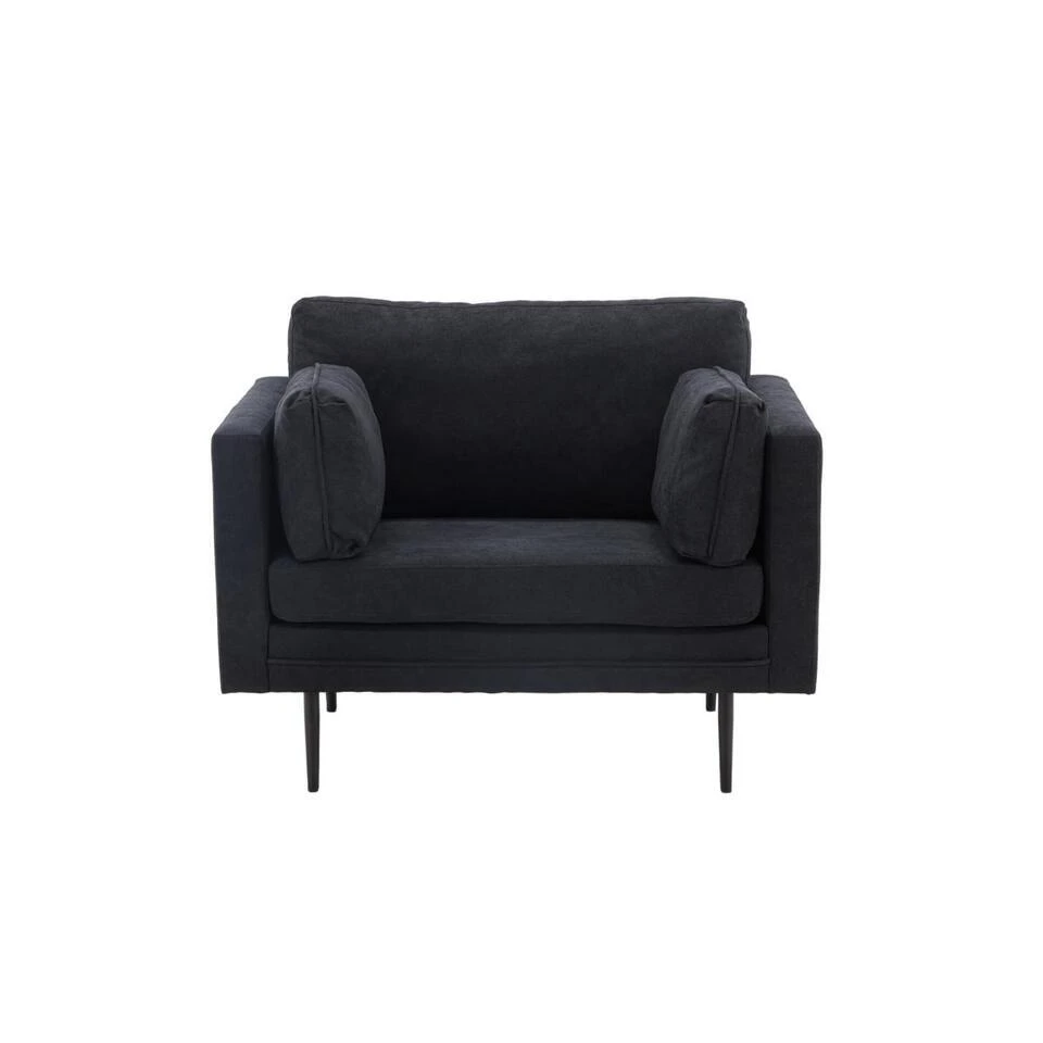 Svea - Kora Fauteuil - Linnen - Zwart 7 Svea - Kora Fauteuil - Linnen - Zwart - Afbeelding 5