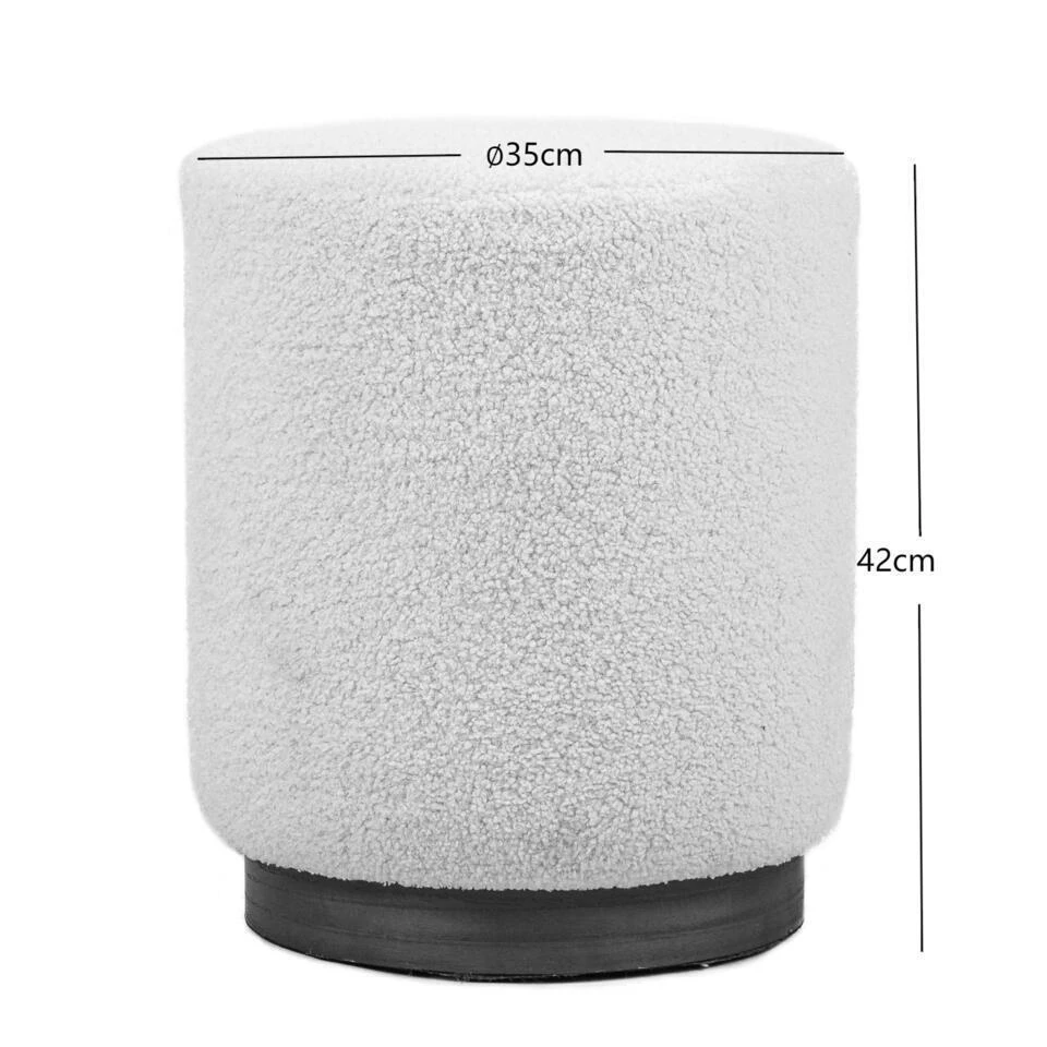 Pouf In Blauw Fluweel En Houten Basis 7 Pouf In Blauw Fluweel En Houten Basis - Afbeelding 5