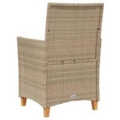 VidaXL - Tuinstoelen Met Kussens - Beige - Poly Rattan En Hout - 2 Stuks -LeenBakker Winkel 1f0dadb1ba434e52a0958f834918e388