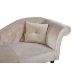 LATTES - Chaise Longue - Beige - Rechterzijde - Fluweel 15 LATTES - Chaise Longue - Beige - Rechterzijde - Fluweel -LeenBakker Winkel 1fed8a64042a48099b57bca4830d0092