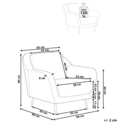 EIBY - Fauteuil - Wit - Chenille -LeenBakker Winkel 2004b98e2d924f06b9407a9a8c1b57db