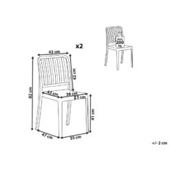 Beliani Tuinstoel SERSALE - Blauw Synthetisch Materiaal -LeenBakker Winkel 2069edf8524d4b52926771692ba20a16