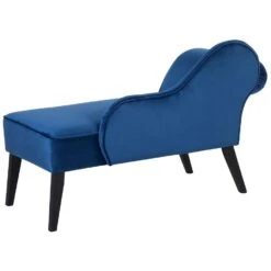 BIARRITZ - Chaise Longue - Blauw - Linkerzijde - Fluweel -LeenBakker Winkel 20cea66b0c1442c085b07ee18e101b34