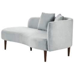 CHAUMONT - Chaise Longue - Lichtgrijs - Rechterzijde - Fluweel -LeenBakker Winkel 20f45834951f47a0ba9a1c56bd4590cb