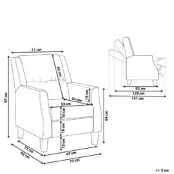 EGERSUND - TV-fauteuil - Blauw - Fluweel -LeenBakker Winkel 21af0a2aa32c415285dabf6e75ebb8ab