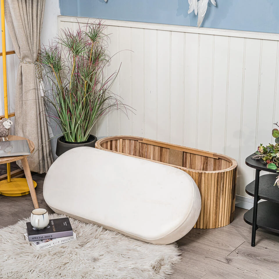 Bank Met Opbergruimte Enl Fluweel 5 Bank Met Opbergruimte Enl Fluweel - Afbeelding 3