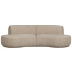 WOOOD Batavier Bank - Polyester - Naturel - 75x336x180 -LeenBakker Winkel 228313f61fd64aaba1cbc58974929b4c