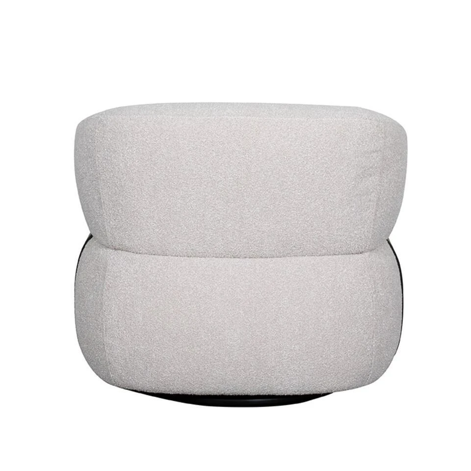 LABEL51 Fauteuil Valenza - Naturel - Stof - Zwart Hout - 79x83x73 Cm 8 LABEL51 Fauteuil Valenza - Naturel - Stof - Zwart Hout - 79x83x73 Cm - Afbeelding 6